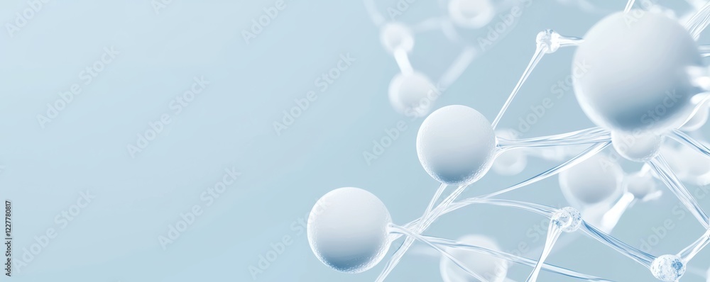 Poster exploring molecular structures in a scientific environment abstract visuals laboratory analysis digi
