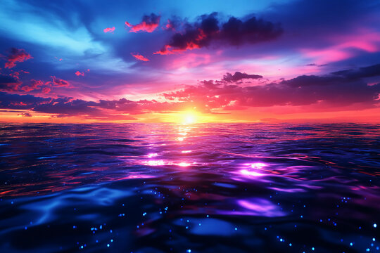 Oceanic Terrain Under Tranquil Skies: A vast, undulating landscape resembling a rippling ocean, where the ground shifts and reforms beneath a serene, otherworldly sky, creating a mesmerizing and tranq