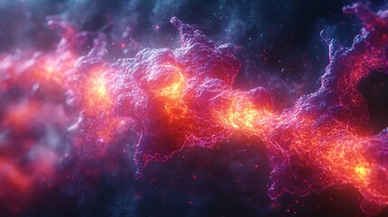 Obraz premium vibrant cosmic energy flow in abstract universe