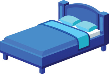 Illustration of  beautiful  bed on white background