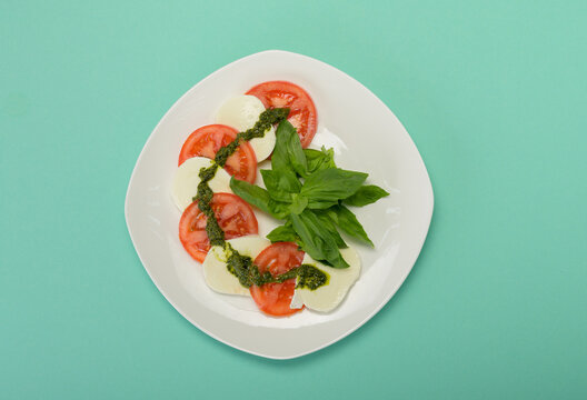 tasty and healthy salads in a plate on a beautiful background