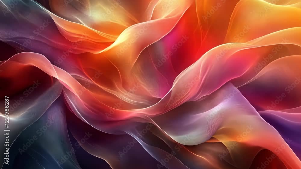 Poster vibrant swirls of color flow seamlessly in an abstract design showcasing warm hues and dynamic shape