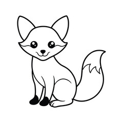vector illustration of a fox