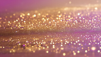 A luxurious pink gold texture with subtle shimmer illuminated by soft bokeh circles.