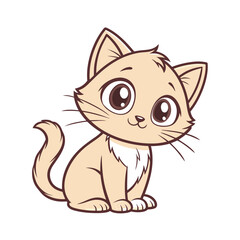 Obraz premium black and white cat vector