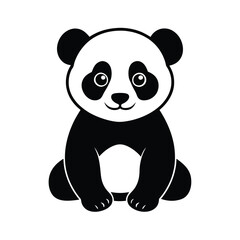 panda bear with bamboo