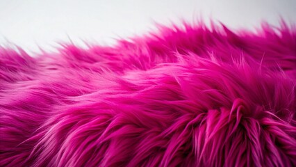 Fototapeta premium Cozy Magenta Pink Fur Flat Lay | Minimalist Branding Background | Elegant Design Texture