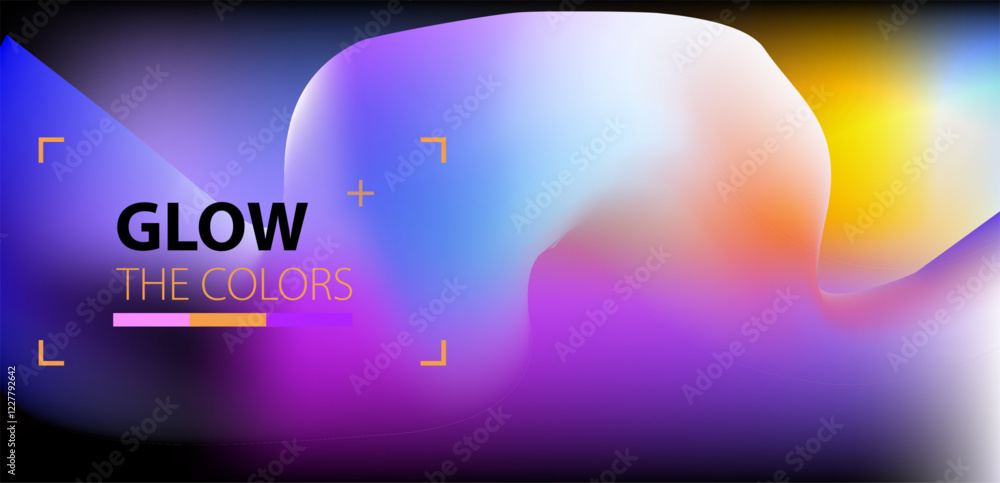 Leinwandbilder minimal defocused aura style background with soft blurred colors. vector illustration for presentati