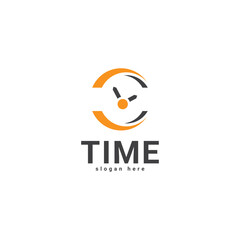 Time clock logo design template
