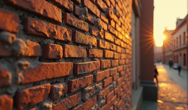 Brick Wall with Historical Carvings and Graffiti