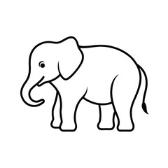 elephant isolated on white background