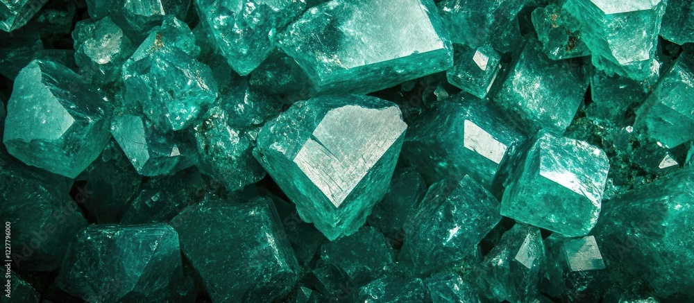 Poster emerald green mineral textures abstract background with copy space for text in geology and natural d