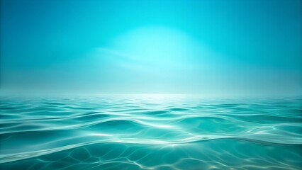 Obraz premium Serene Underwater Seascape Sunlit Ocean, Tranquil Waters, Blue Horizon