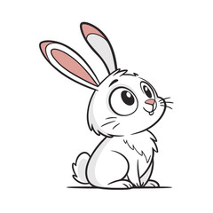 rhino cartoon isolated on white