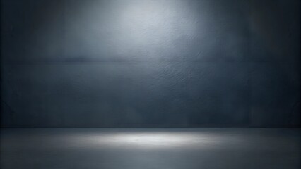 Dark Studio Background, Spotlight, Empty Room, Concrete Texture, Grey Walls, Floor, Stage, Dramatic 