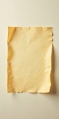 A Single Sheet of Aged, Textured Paper with Irregular Edges on a Neutral Background, Ready for Your Message or Design