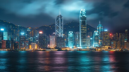  The distant hum of traffic and the twinkle of countless windows bring the city to life, even in the stillness of the night.