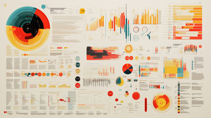 A visually striking infographic displayed on a screen, illustrating complex data in a simplified and engaging way. 