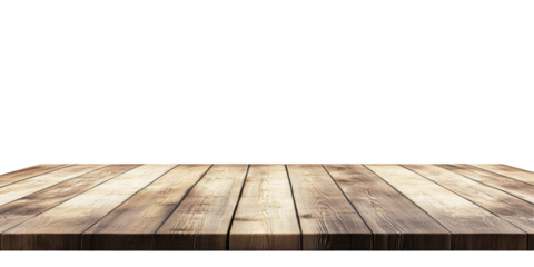 Isolated Wooden Table Top Background