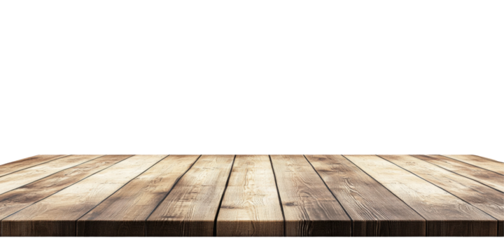 Isolated Wooden Table Top Background