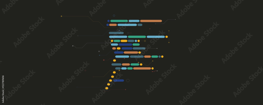 Aufkleber Abstract patterns in the language of machines