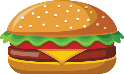 Hamburger close-up isolated on a white background