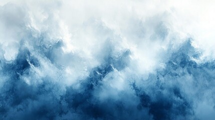 Obraz premium Surreal Blue Cloudscape. Generative AI