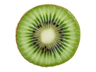 slice of kiwi isolated on transparent background