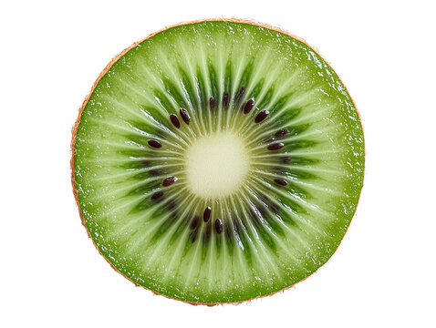 slice of kiwi isolated on transparent background