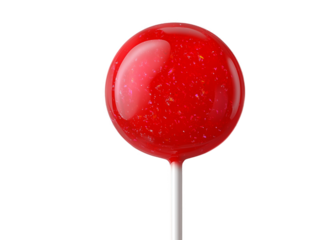 red lollipop isolated on transparent background