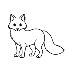 black and white fox