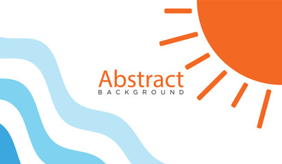 Blue water wave sun logo vector background wallpaper 