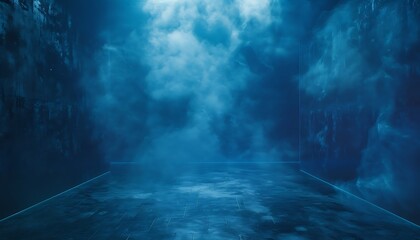 A room with smoke and fog