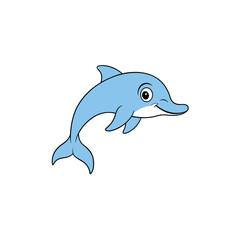 dolphin isolated on white background