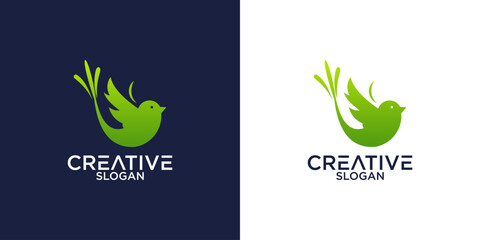 Bird logo design vector template
