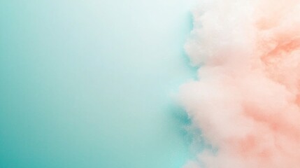 Calming Soft Pastel Gradient Baby Blue to Pink Abstract Digital Art with Light Color Palette