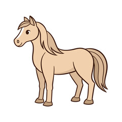 horse cartoon isolated on white