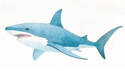 Obraz premium Watercolor Painting Of Shark