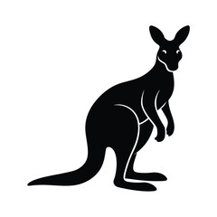 kangaroo silhouette vector