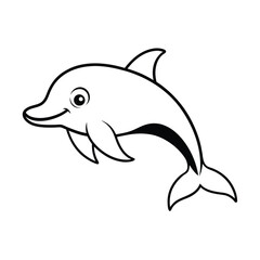 dolphin isolated on white background