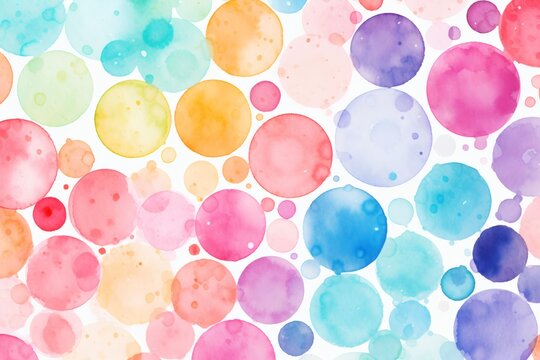 watercolor colorful circles pattern wallpaper