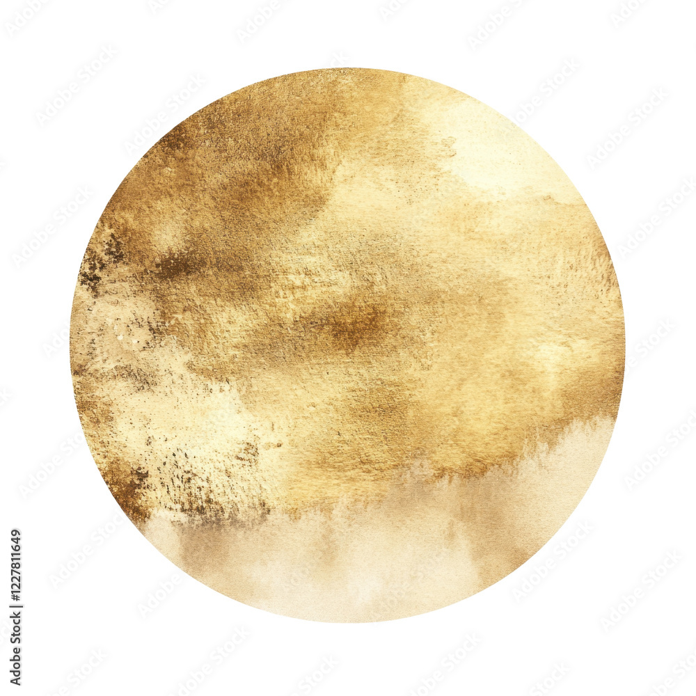 Poster soft beige watercolor circle with subtle texture for background use