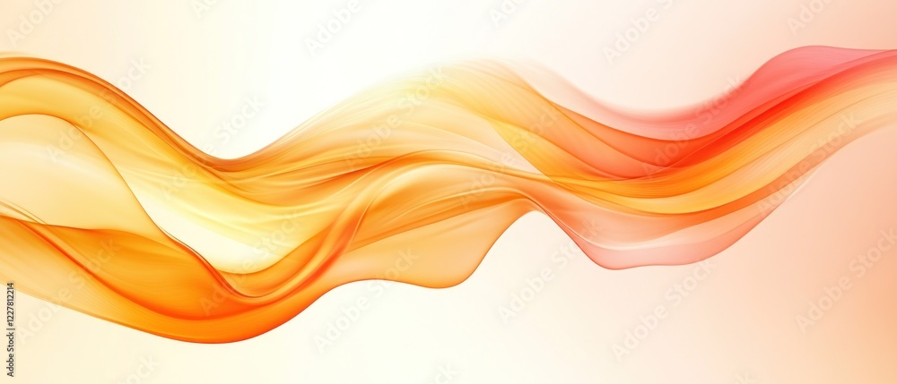Poster abstract wave patterns in warm colors creating serene backdrop