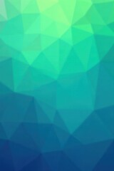 Fototapeta premium Abstract Low Polygonal Background with Gradient Teal and Green Hues