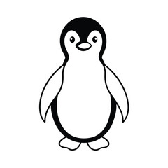 penguin on white