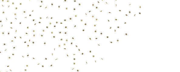 Holiday golden decoration, glitter frame isolated -