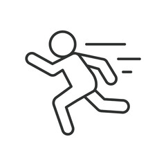 Illustration vector of a person running fast