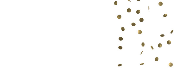 Gilded Celebration: Magnificent 3D Illustration of a Grand Gold Confetti Event