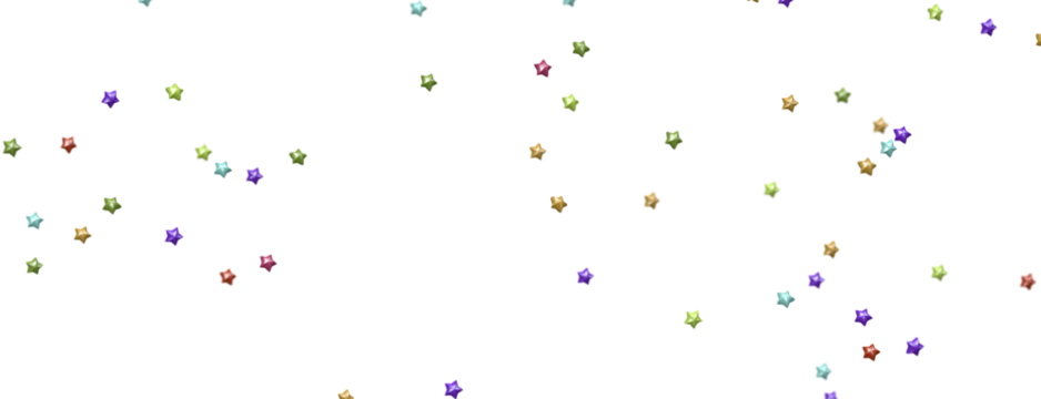 Cosmic Overture: Step Into the Allure of a 3D Colorful Stars Rainfall