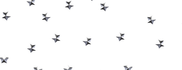 Festive Celestial Cascade: Mesmerizing 3D Illustration of Descending Christmas Stars